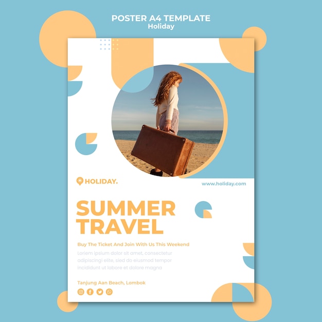 Vertical poster for summer holiday