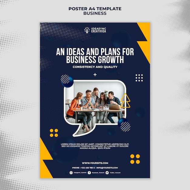 Vertical poster template for business