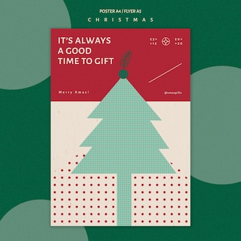 Vertical poster template for christmas