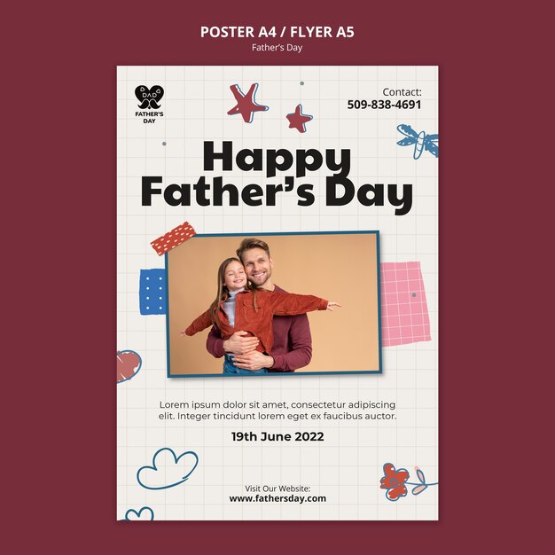 vertical poster template for father's day celebration