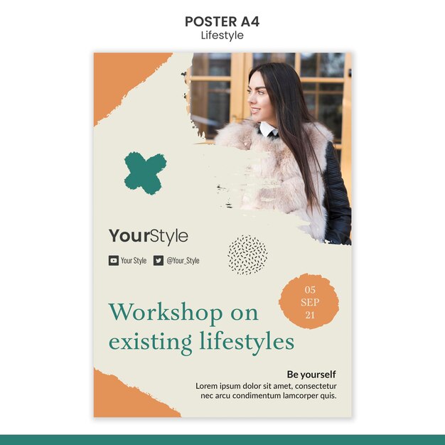 vertical poster template for personal lifestyle