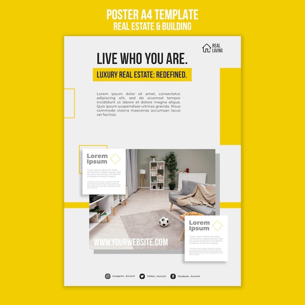 Vertical Poster Template for Real Estate and Building