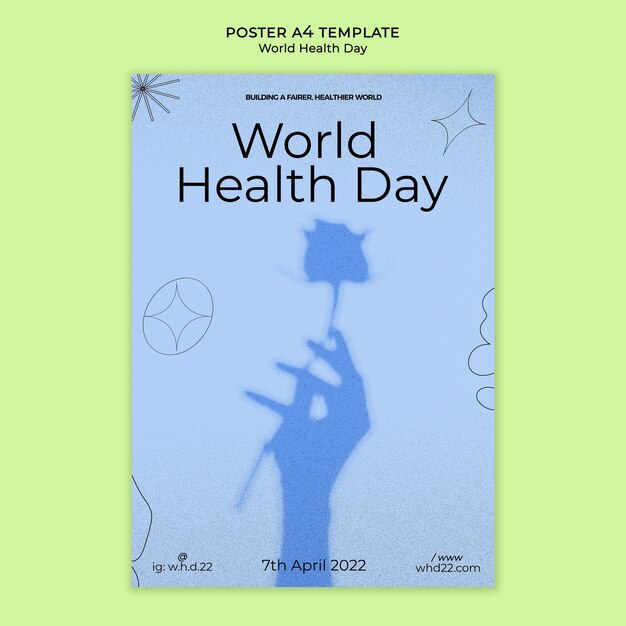 vertical poster template for world health day