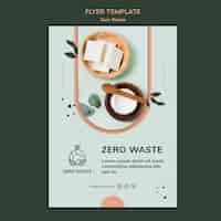 Free PSD vertical poster template for zero waste lifestyle