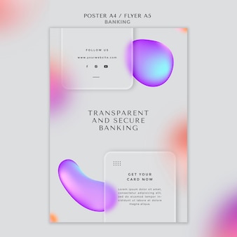 Vertical poster for transparent and safe banking