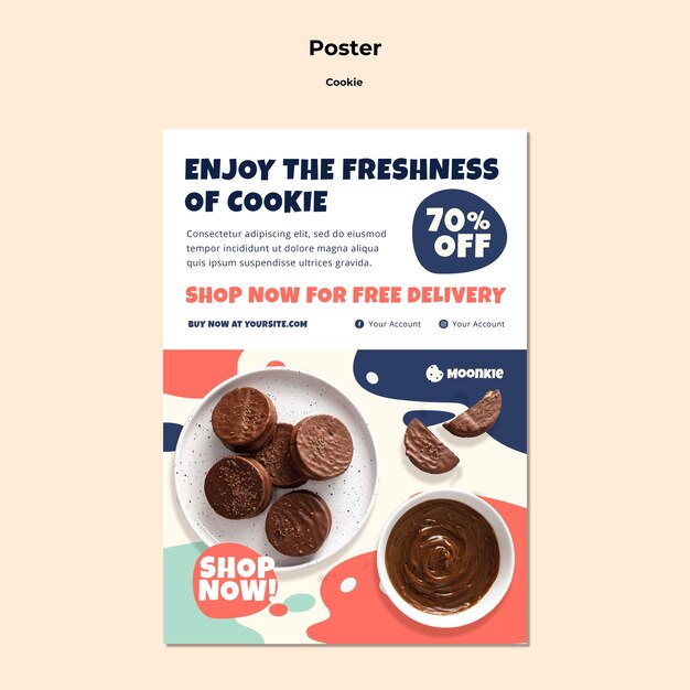 Vertical poster with cookies