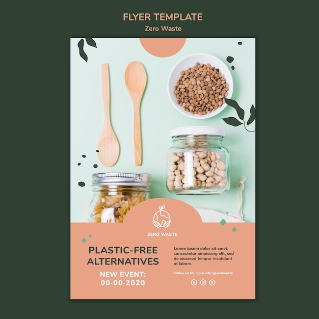 Vertical poster for zero waste lifestyle