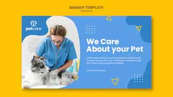 Free PSD vet consulting the dog veterinary banner template