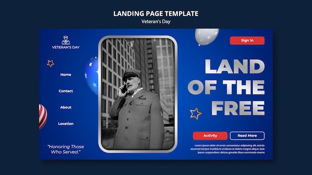 Veteran's day template design