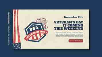 Free PSD veterans day celebration facebook template