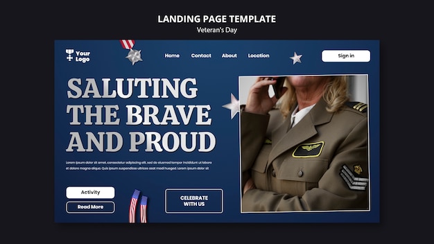 Veterans day template design