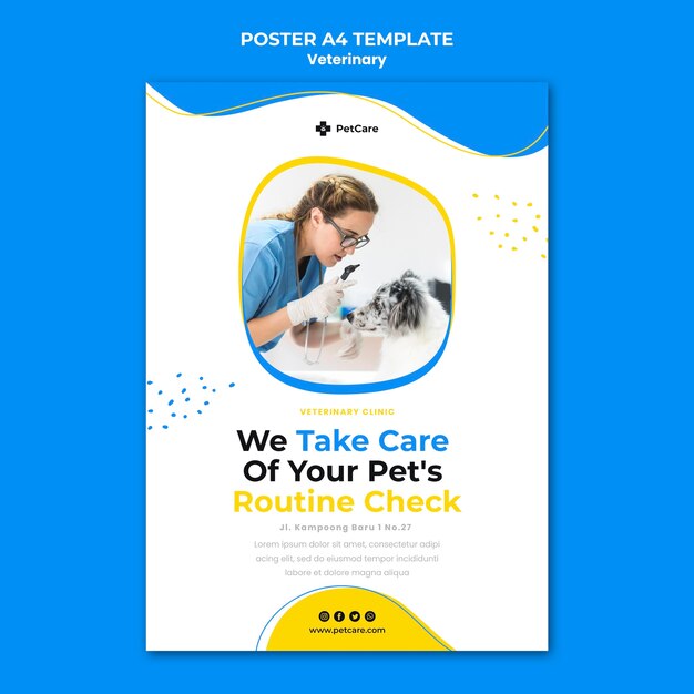 Veterinary clinic flyer template