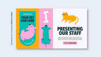 Free PSD veterinary clinic kitschy colors template