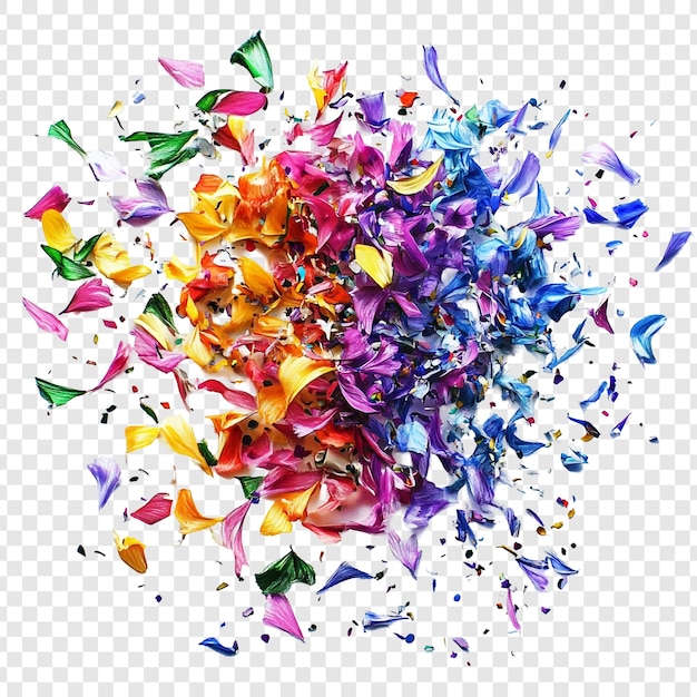 Vibrant Rainbow Explosion of Colorful Petals