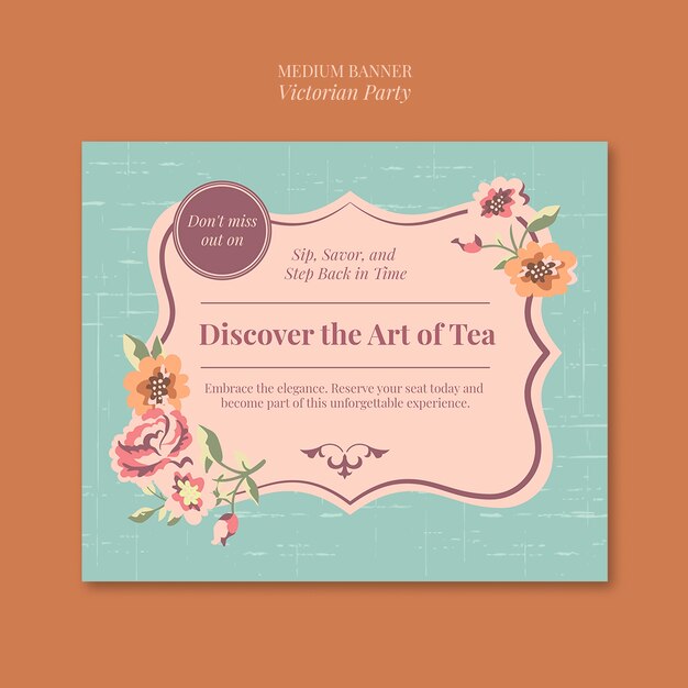 victorian party template design