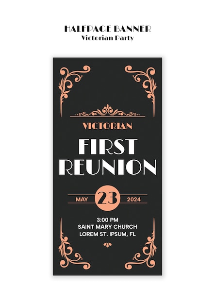 Victorian party template design