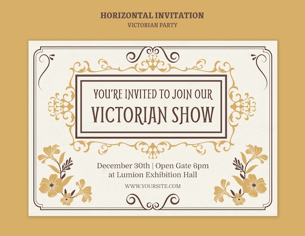 Victorian party template design