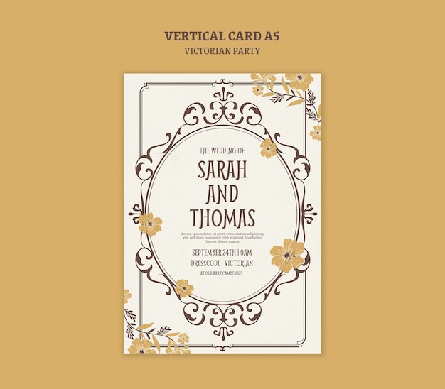 victorian party template design
