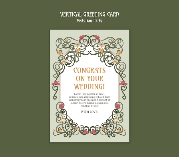 Victorian party template design