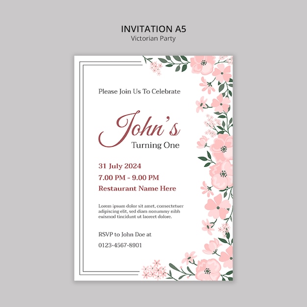 Victorian party template design