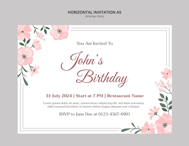 Victorian party template design