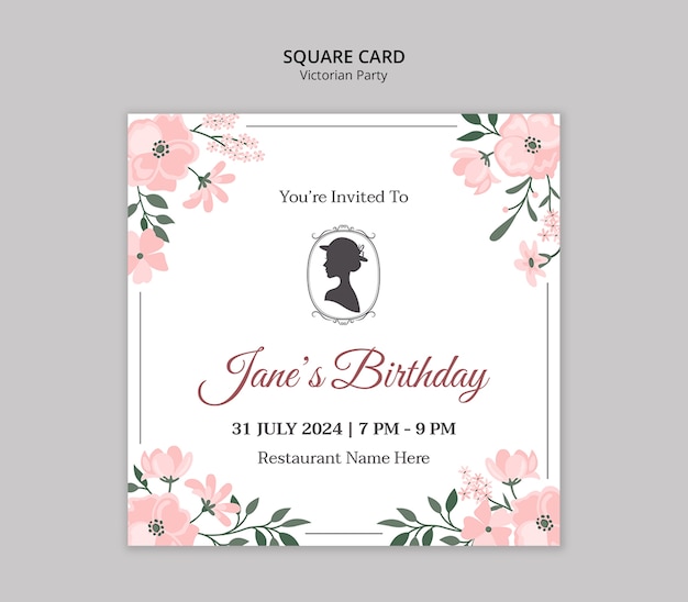 Victorian party template design