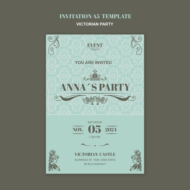 Victorian party  template design