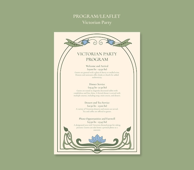 Victorian party template design