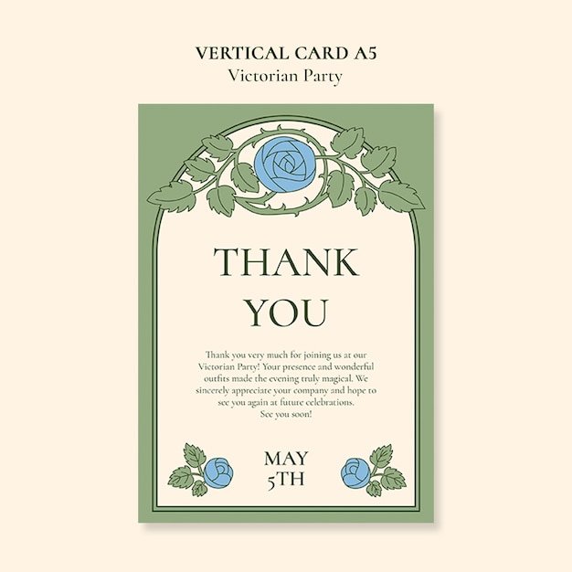 Victorian party template design