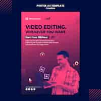 Free PSD video editing print template