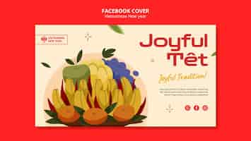 Free PSD vietnamese new year template design