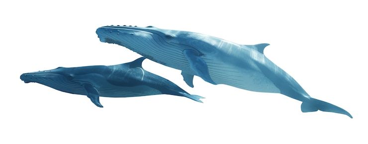 Free PSD view of aquatic whale