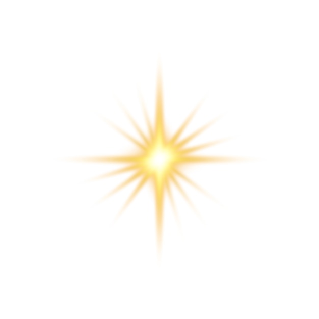Free PSD view of bright yellow star