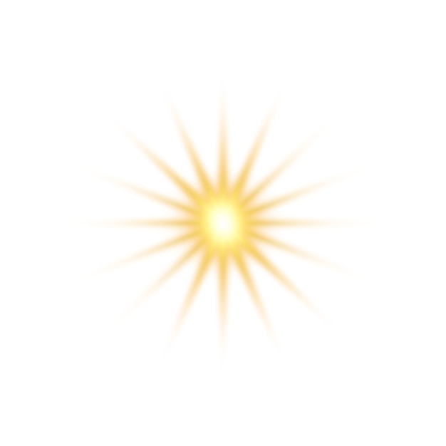 Free PSD view of bright yellow star