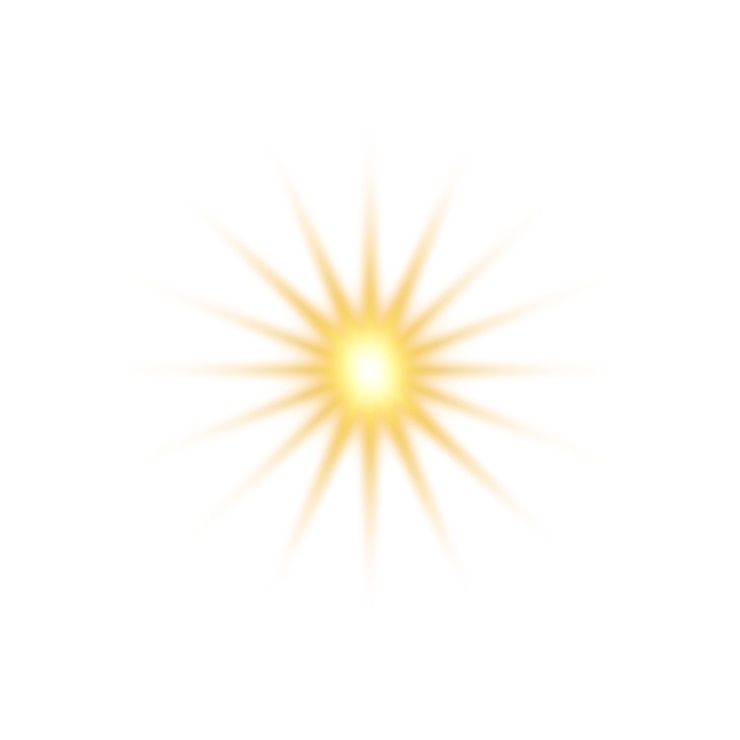 Free PSD view of bright yellow star