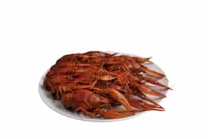 Free PSD view of cooked crawfish on plate