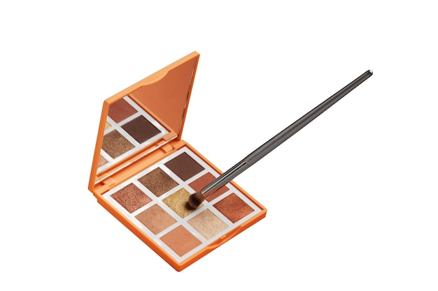 View of eyeshadow make-up palette