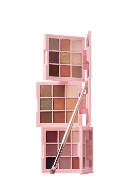 View of eyeshadow make-up palette