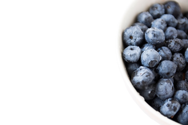 View of fresh blueberries