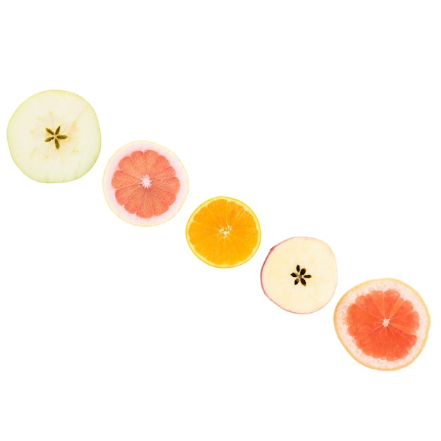 Free PSD view of fresh mix of delicious fruits