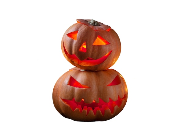 View of ghastly halloween pumpkin