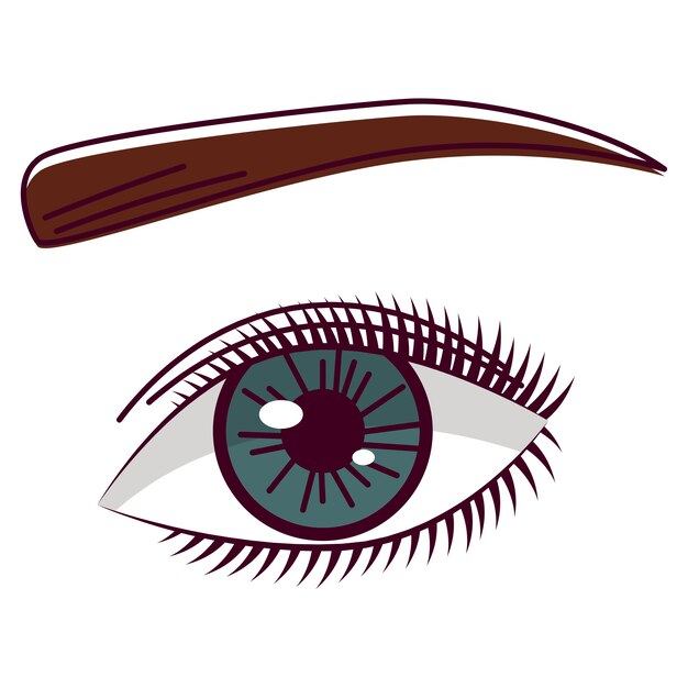 手で描かれた眼の景色
