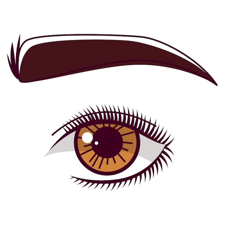 Free PSD view of hand drawn eye