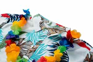 Free PSD view of hawaiian shirt with pattern