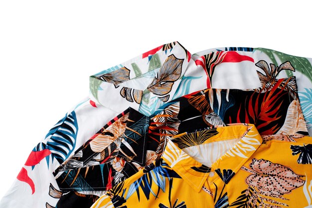 View of hawaiian shirt with pattern