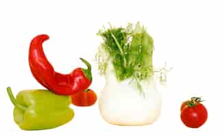 Free PSD view of healthy and fresh vegetables
