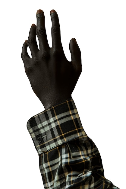 view of human with black paint