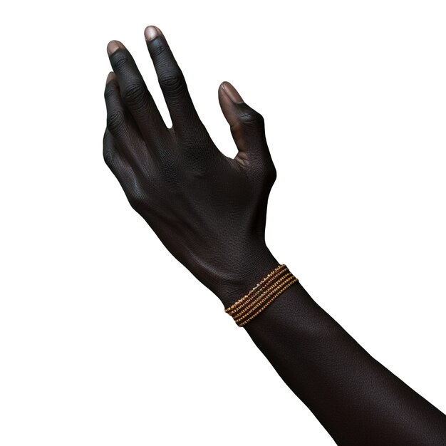 view of human with black paint
