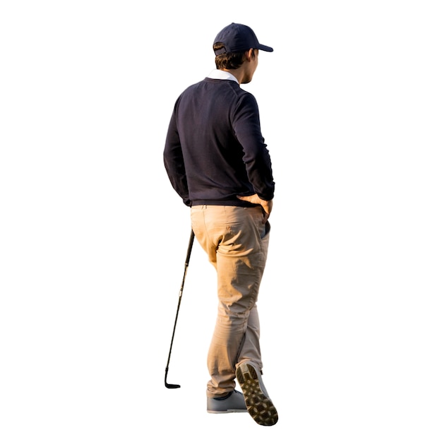 view of male golf player