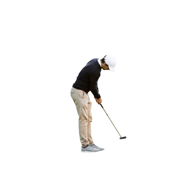 view of male golf player